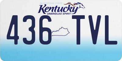 KY license plate 436TVL