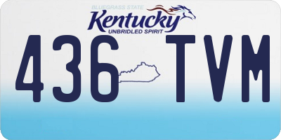 KY license plate 436TVM