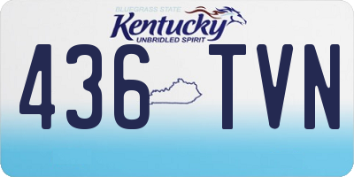 KY license plate 436TVN