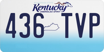 KY license plate 436TVP