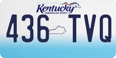 KY license plate 436TVQ