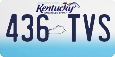 KY license plate 436TVS