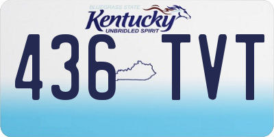 KY license plate 436TVT