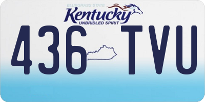 KY license plate 436TVU