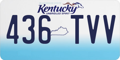 KY license plate 436TVV