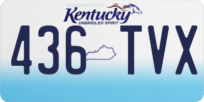 KY license plate 436TVX