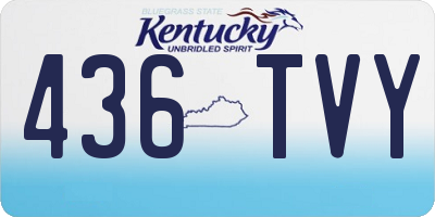 KY license plate 436TVY