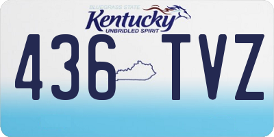 KY license plate 436TVZ
