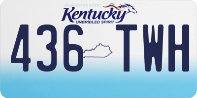 KY license plate 436TWH