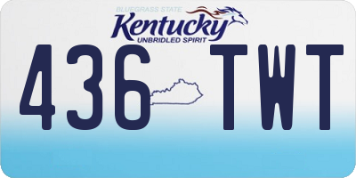 KY license plate 436TWT