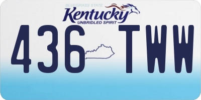 KY license plate 436TWW