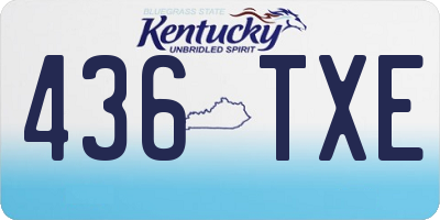 KY license plate 436TXE