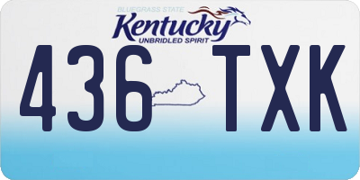 KY license plate 436TXK