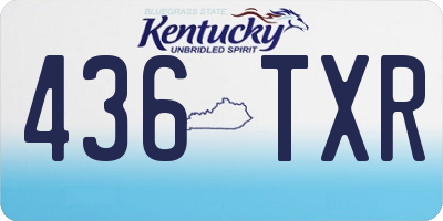 KY license plate 436TXR