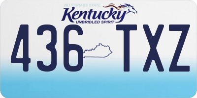 KY license plate 436TXZ