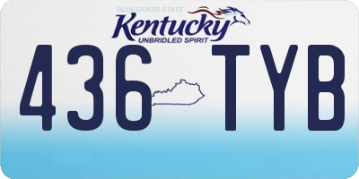 KY license plate 436TYB