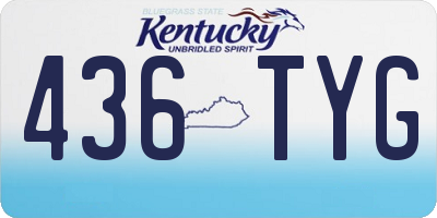 KY license plate 436TYG