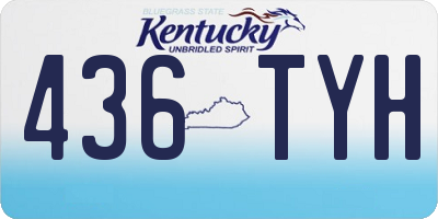 KY license plate 436TYH