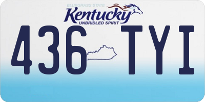 KY license plate 436TYI