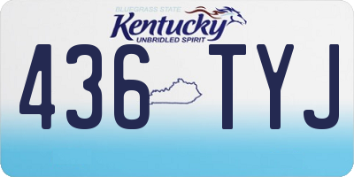 KY license plate 436TYJ