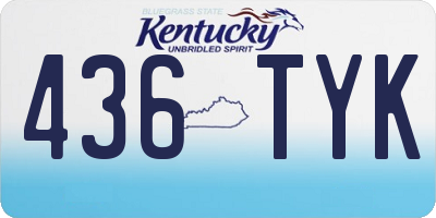 KY license plate 436TYK