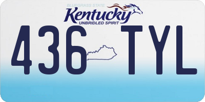 KY license plate 436TYL