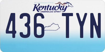 KY license plate 436TYN