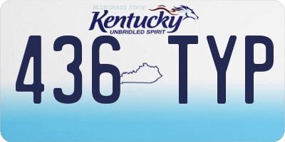 KY license plate 436TYP