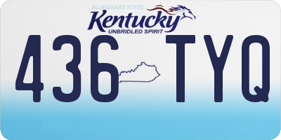 KY license plate 436TYQ