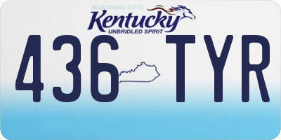KY license plate 436TYR