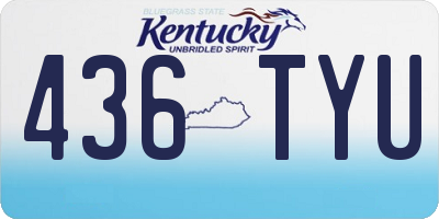 KY license plate 436TYU