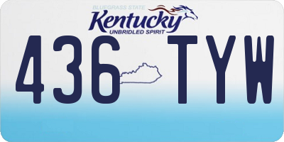 KY license plate 436TYW