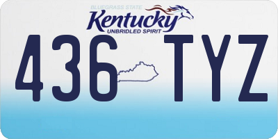 KY license plate 436TYZ