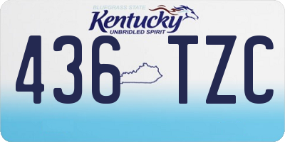KY license plate 436TZC