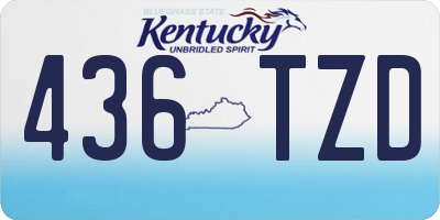 KY license plate 436TZD