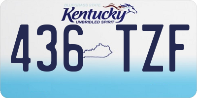 KY license plate 436TZF
