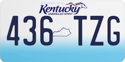 KY license plate 436TZG