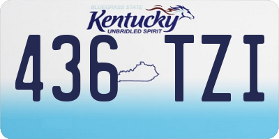 KY license plate 436TZI