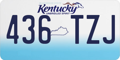 KY license plate 436TZJ