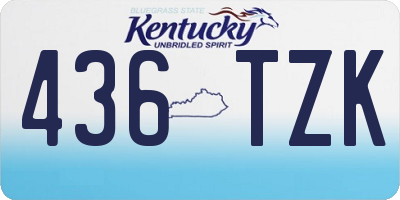 KY license plate 436TZK