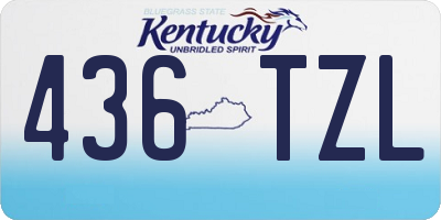 KY license plate 436TZL