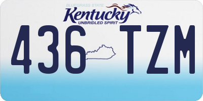 KY license plate 436TZM