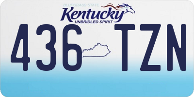 KY license plate 436TZN