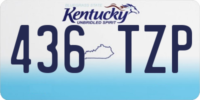 KY license plate 436TZP