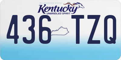 KY license plate 436TZQ
