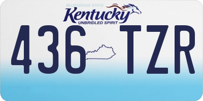 KY license plate 436TZR