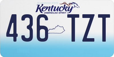 KY license plate 436TZT
