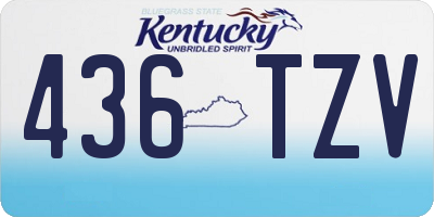 KY license plate 436TZV