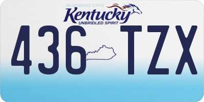 KY license plate 436TZX