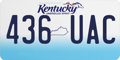 KY license plate 436UAC